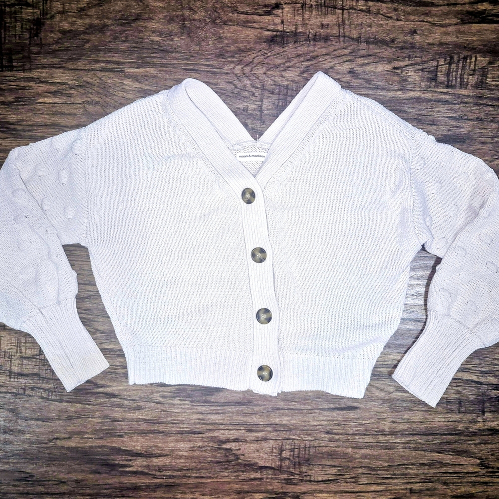 Cream Button-Up Women's Sweater